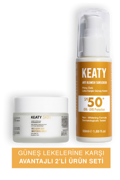 Güneş Lekelerine Karşı Aydınlatıcı Set | SPF 50+ Pirinç Özlü Güneş Kremi 50ml + Pirinç Özlü Cilt Beyazlatıcı Krem 50ml
