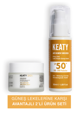 Güneş Lekelerine Karşı Aydınlatıcı Set | SPF 50+ Pirinç Özlü Güneş Kremi 50ml + Pirinç Özlü Cilt Beyazlatıcı Krem 50ml