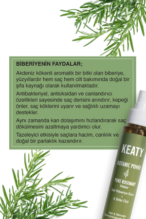 Biberiye + 6 Bitki Özlü %100 Doğal Saç Toniği
