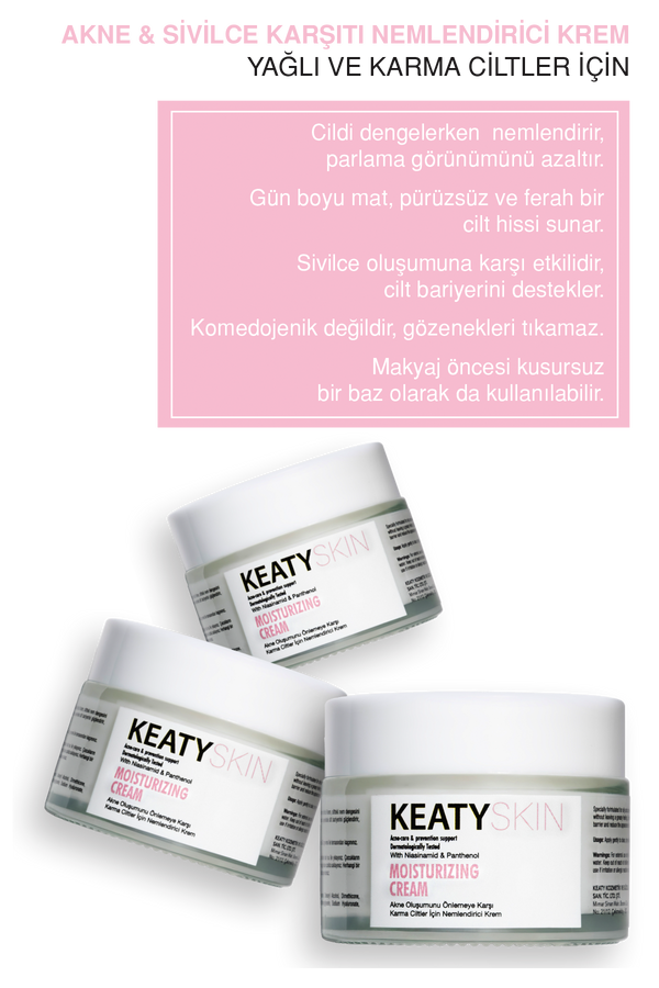 Karma & Normal Ciltlere Özel Günlük Nem Seti | Yağsız Nemlendirici Krem 50ml + Peeling 100ml + Milky Toner 200ml