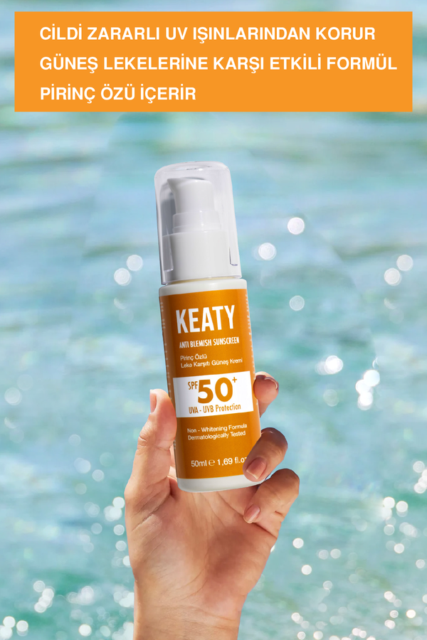 SPF 50+ Pirinç Özlü Leke Karşıtı Güneş Kremi