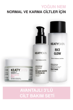 Karma & Normal Ciltlere Özel Günlük Nem Seti | Yağsız Nemlendirici Krem 50ml + Peeling 100ml + Milky Toner 200ml