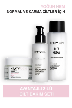Karma & Normal Ciltlere Özel Günlük Nem Seti | Yağsız Nemlendirici Krem 50ml + Peeling 100ml + Milky Toner 200ml